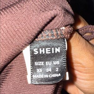 SHEIN Chocolate Brown Knit Top